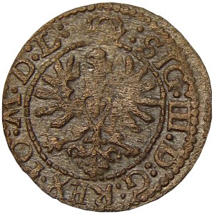 Zygmunt III Waza, szeląg 1623, Wilno, odmiana z R w napisie otokowym