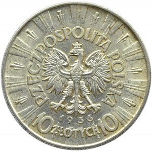 Polska, II RP, Józef Piłsudski, 10 złotych 1936, Warszawa