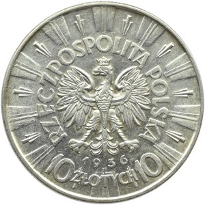 Polska, II RP, Józef Piłsudski, 10 złotych 1936, Warszawa