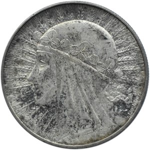 Polska, II RP, Głowa kobiety, 10 złotych 1933, Warszawa, bardzo ładne