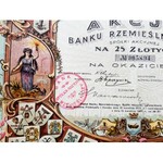 Polska, Akcja Banku Rzemieślniczego na 25 złotych, 2 emisja, Łódź 1925, nr 005894