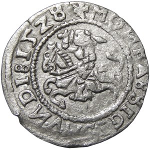 Zygmunt I Stary, półgrosz 1528 MONEA, Wilno, RRRR