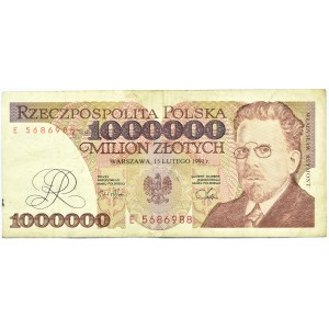 Polska, RP, 1 000000 złotych 1991, seria E, Warszawa