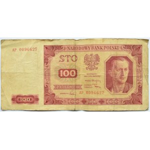 Polska, RP, 100 złotych 1948, seria AP