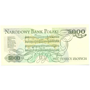 Polska, PRL, 5000 złotych 1988, seria CS, Warszawa, UNC