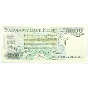 Polska, PRL, 5000 złotych 1988, seria DS, Warszawa, UNC