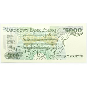 Polska, PRL, 5000 złotych 1988, seria DW, Warszawa, UNC