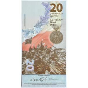 Polska, 100-lecie Bitwy Warszawskiej, 20 złotych 2020, Warszawa, UNC