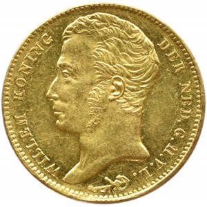 Niderlandy, Willem, 10 guldenów 1824, RZADKOŚĆ w tym stanie