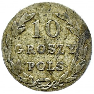 Mikołaj I, 10 groszy 1828 I.B., Warszawa, rzadszy rocznik