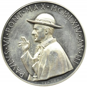 Vatikanstadt, Paul VI., Silbermedaille 1964, Manus tua deducet me.
