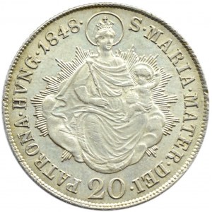 Austria, Franciszek Józef I, 20 krajcarów 1848 B, Kremnica