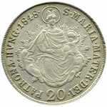 Austria, Franciszek Józef I, 20 krajcarów 1848 B, Kremnica