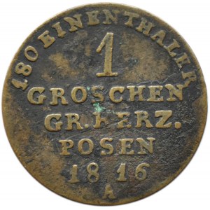 Wielkie Księstwo Poznańskie, 1 grosz 1816 A, Berlin