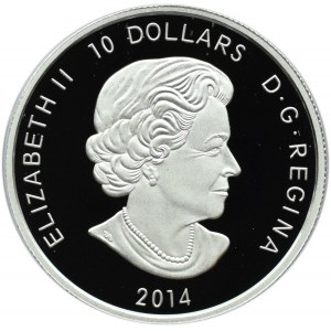 Kanada, Jan Paweł II, 10 dolarów 2014, niski numer certyfikatu