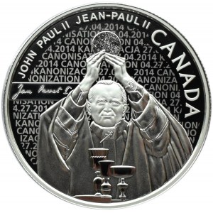 Kanada, Jan Paweł II, 10 dolarów 2014, niski numer certyfikatu