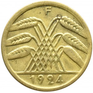 Niemcy, Republika Weimarska, 50 rentenpfennig 1924 F, Stuttgart