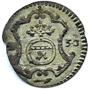 August III Sas, halerz 1753, Drezno, ładny