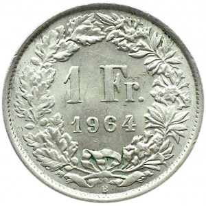 Szwajcaria, 1 frank 1964 B, Berno, UNC