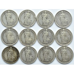 Szwajcaria, lot franków 1906-1931 B, Berno (1)