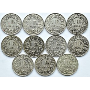 Szwajcaria, lot franków 1920-1953 B, Berno (2)