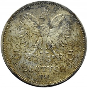 Polska, II RP, Sztandar 5 złotych 1930, Warszawa