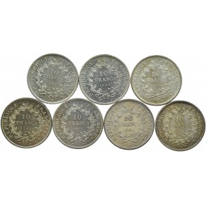 Francja, Republika, lot 10 franków 1966-1972 A, Paryż, UNC