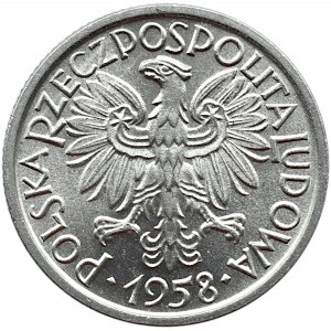 Polska, PRL, Jagody, 2 złote 1958, Warszawa, UNC