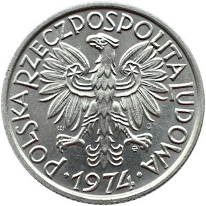 Polska, PRL, Jagody, 2 złote 1974, Warszawa, UNC