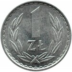 Polska, PRL, 1 złoty 1982, wąska data, Warszawa, rzadka odmiana