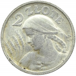 Polska, II RP, Kłosy, 2 złote 1924, Paryż, piękne!