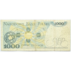 Polska, PRL, 1000 złotych 1982, seria GR, destrukt bez nadruku głównego