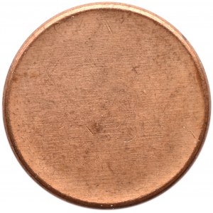 Czysty krążek na monetę, blank, średnica 19 mm, miedź