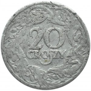 Polen, Zweite Republik, 20 groszy 1923, zeitgenössische Fälschung, sehr selten!