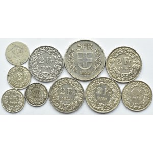 Szwajcaria, lot franków 1882-1963 B, Berno