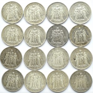 Francja, Republika, lot 5 franków 1849-1876 A, Paryż