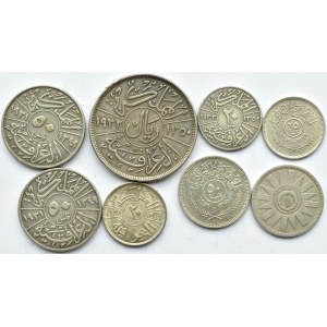 Irak, lot srebrnych monet, 20 fils - 1 ryal, 1933-1959