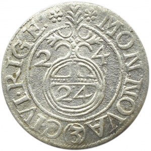 Okupacja szwedzka, Gustaw II Adolf, półtorak 1624, Ryga, ładny