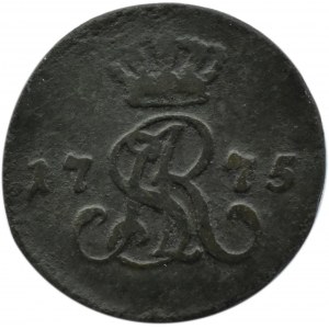 Stanisław A. Poniatowski, 1/2 grosza 1775 E.B., Warszawa, bardzo rzadki