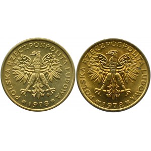 Polska, PRL, 2 złote 1978, 2 odmiany, IDEALNE, Warszawa, UNC