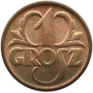 Polska, II RP, 1 grosz 1937, Warszawa, UNC