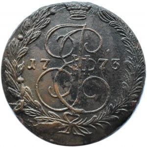 Rosja, Katarzyna II, 5 kopiejek 1773 E.M., Jekaterinburg