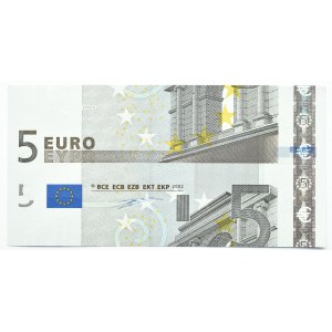 Niemcy/EU, 5 euro 2002, destrukt - źle cięty, Rzadkość