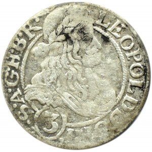 Śląsk, Leopold, 3 krajcary 1666, Wrocław