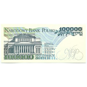 Polska, 100000 złotych 1990, seria AT, Warszawa, UNC numer 0000...
