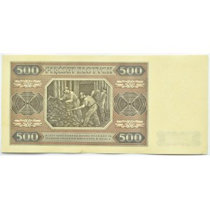 Polska, RP, 500 złotych 1948, seria CA, stan I/I-