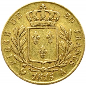 Francja, Karol X, 20 franków 1815 A, Paryż