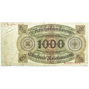 Niemcy, Republika Weimarska, 1000 marek 1924, seria A/F, rzadkie