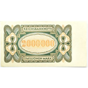 Deutschland, Weimarer Republik, 2000000 Mark 1923, keine Seriennummer