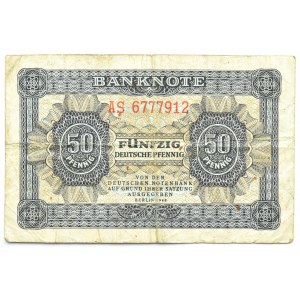 Niemcy, NRD, 50 pfennig 1948, seria AS